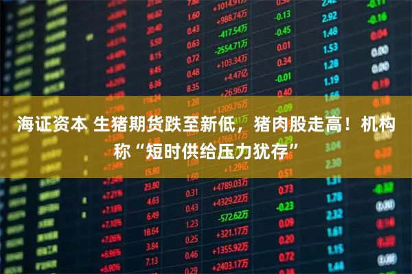 海证资本 生猪期货跌至新低，猪肉股走高！机构称“短时供给压力犹存”